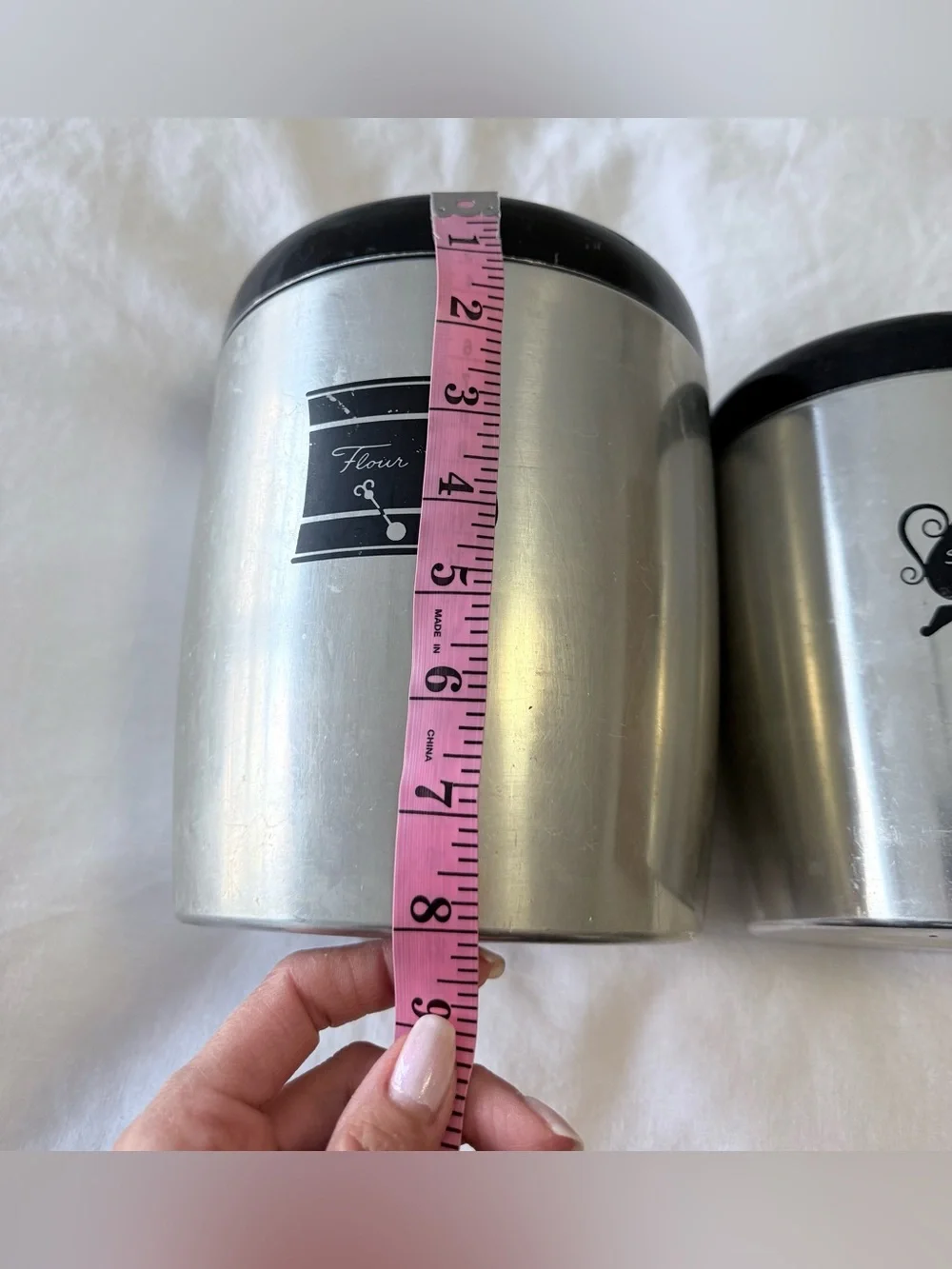 West Bend | Vintage 4 Piece Brushed Silver Aluminum Nesting Canister Set W/Lids